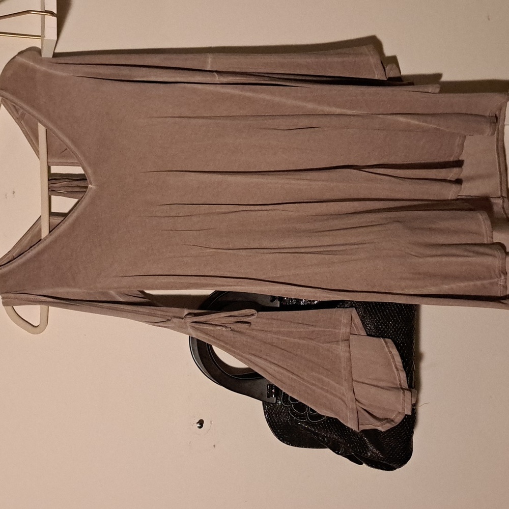 American Eagle Outfitter Full Cuff Sleeves With Ties Dress Suede Look
